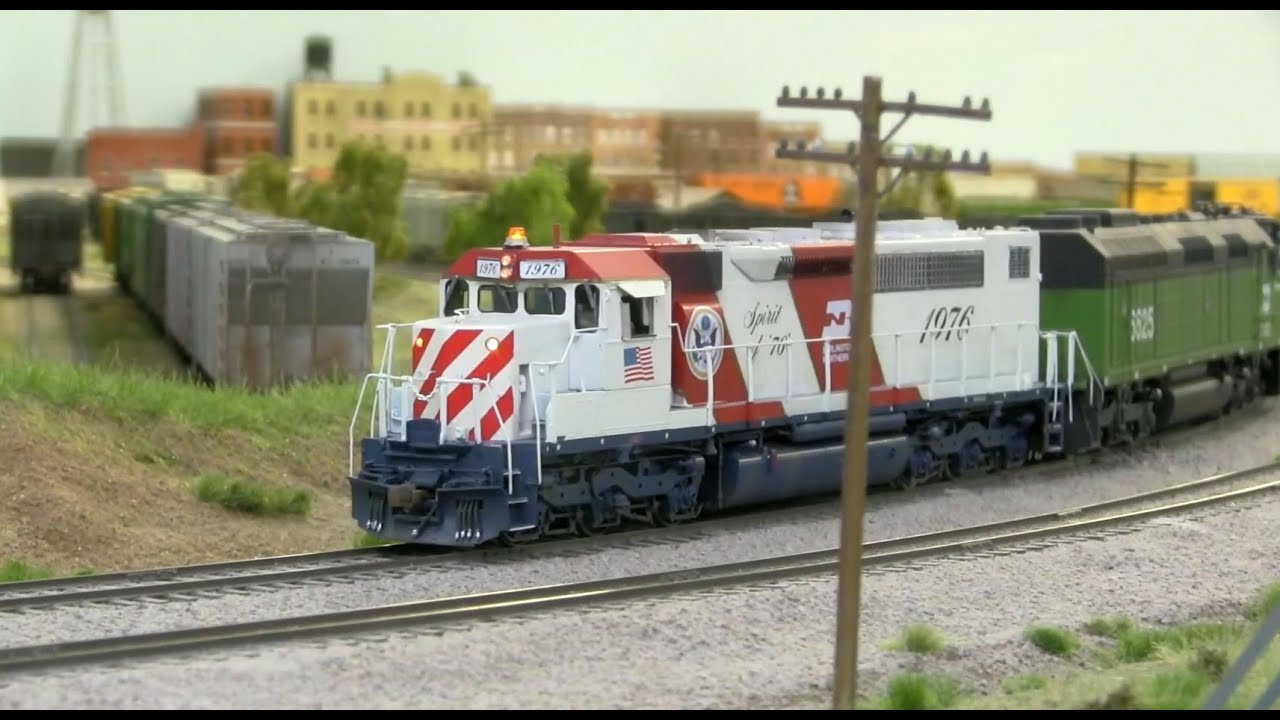 BN HO Scale Model Railroad Layout Train Journey