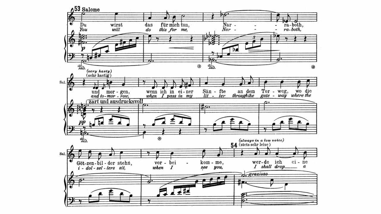 Salome (&oacute;pera de Richard Strauss) con partitura vocal y reducci&oacute;n a piano