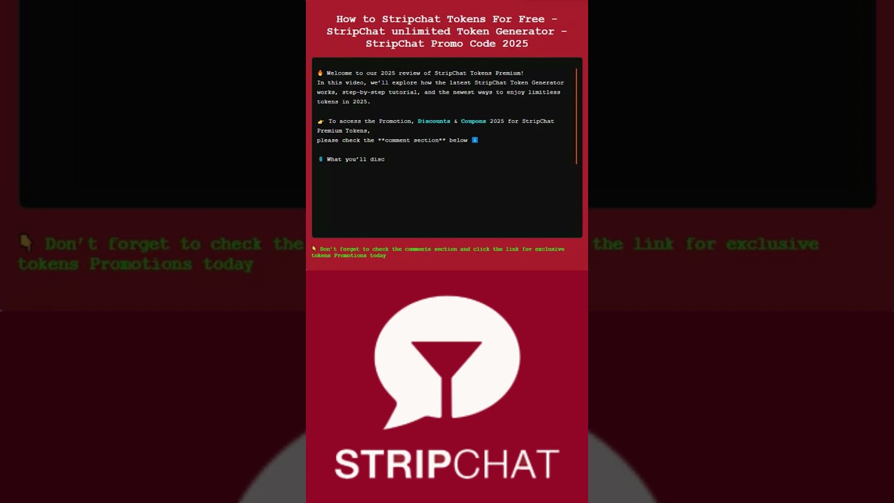 How to Stripchat Tokens For Free   StripChat unlimited Token Generator   StripChat Promo Code 2025