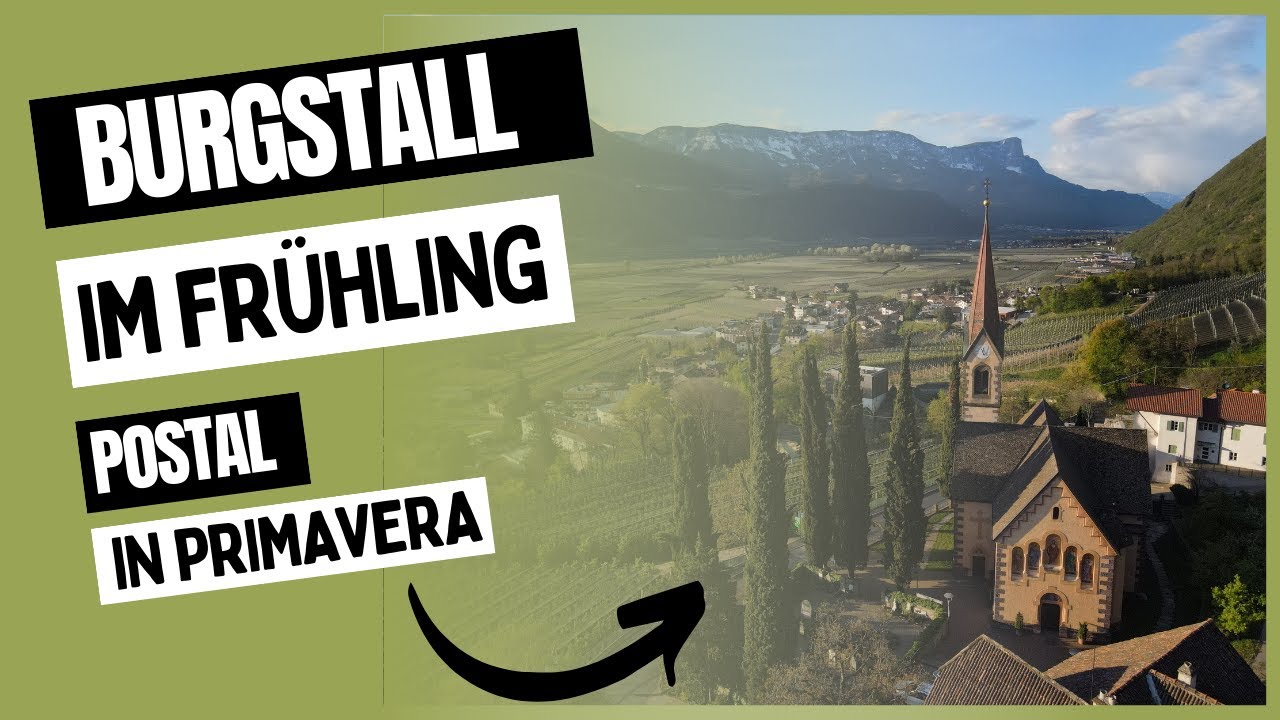 Burgstall - Südtirol im Frühling | Postal Alto Adige Primavera | Stock Video Drone