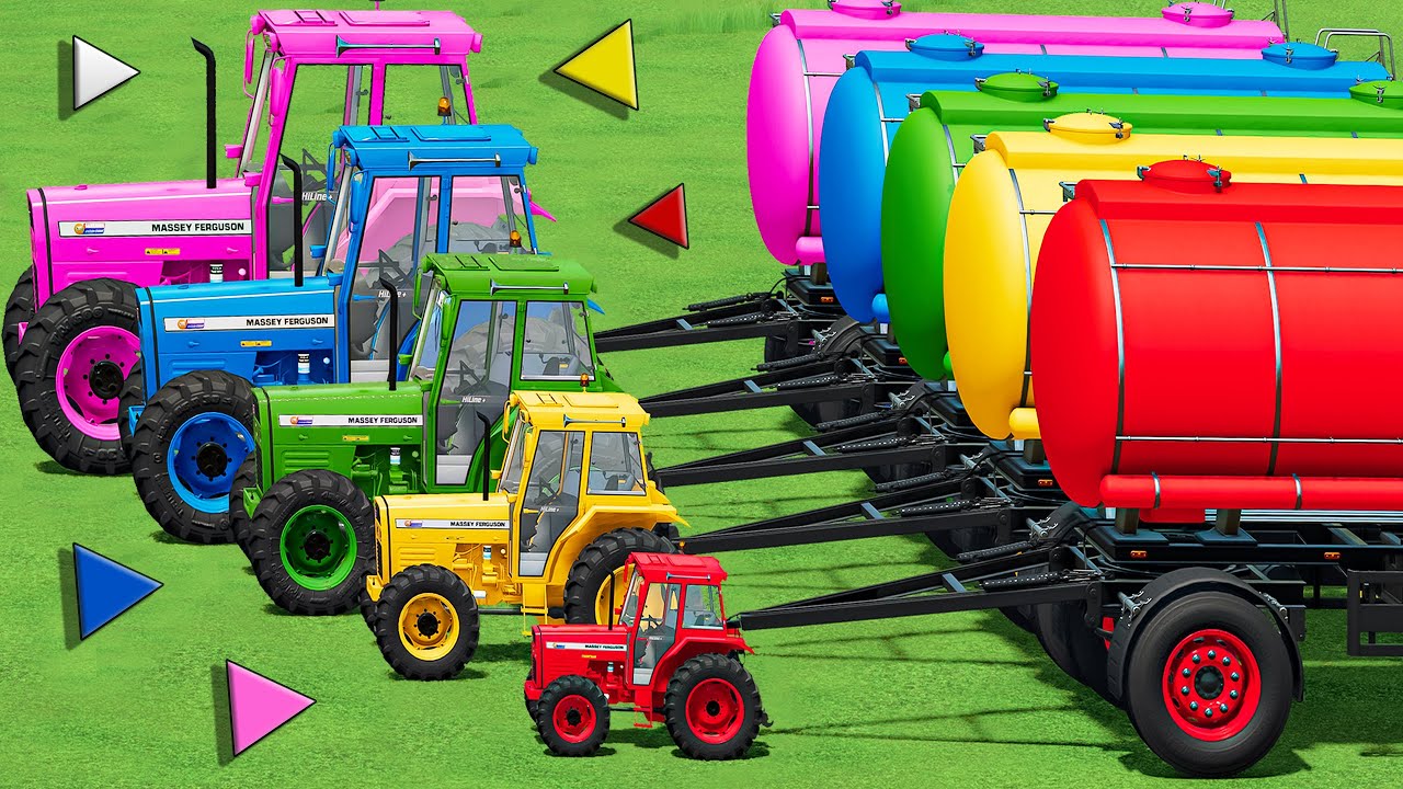 Mini vs BIG Tractor! Mini to BIG Tractors vs DEEP MUD & GRASS TRAILER - Legendary Battle! FS22