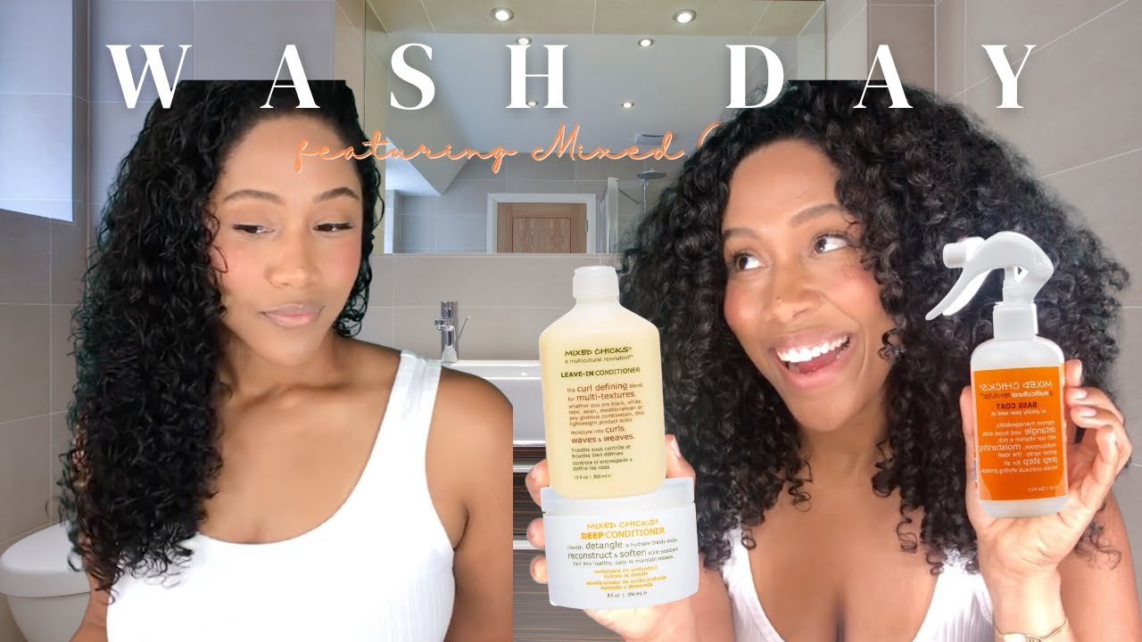 WASH DAY | using Mixed Chicks, full product review, styling 3B/3C hair