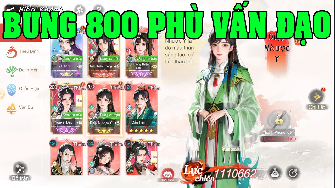 Thiếu Niên Ca Hành: Khởi Động Bung 800 Vé Phù Vấn Đạo Roll Event Mùa Gì Trong SHOP UP Lực Chiến