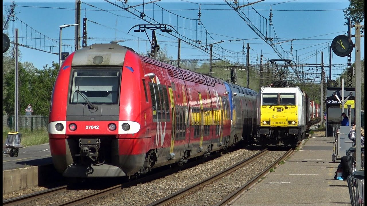 Compilation de Trains en Occitanie: SNCF TGV, AVE, TER, Intercités et Fret. Narbonne, Coursan, Agde