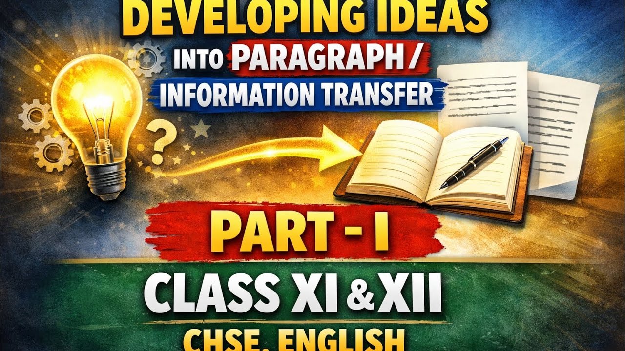 Developing Ideas into Paragraph | Information Transfer | PART-I | Class XI & XII | CHSE English