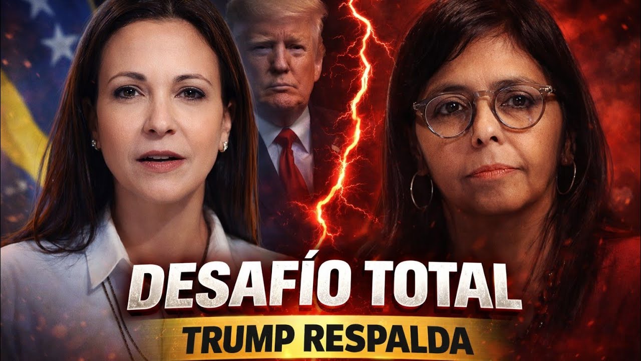 MARÍA CORINA MACHADO DESAFÍA A DEL RODRÍGUEZ NUEVAMENTE PERO AHORA CON LA APROBACIÓN DE DONALD TRUMP