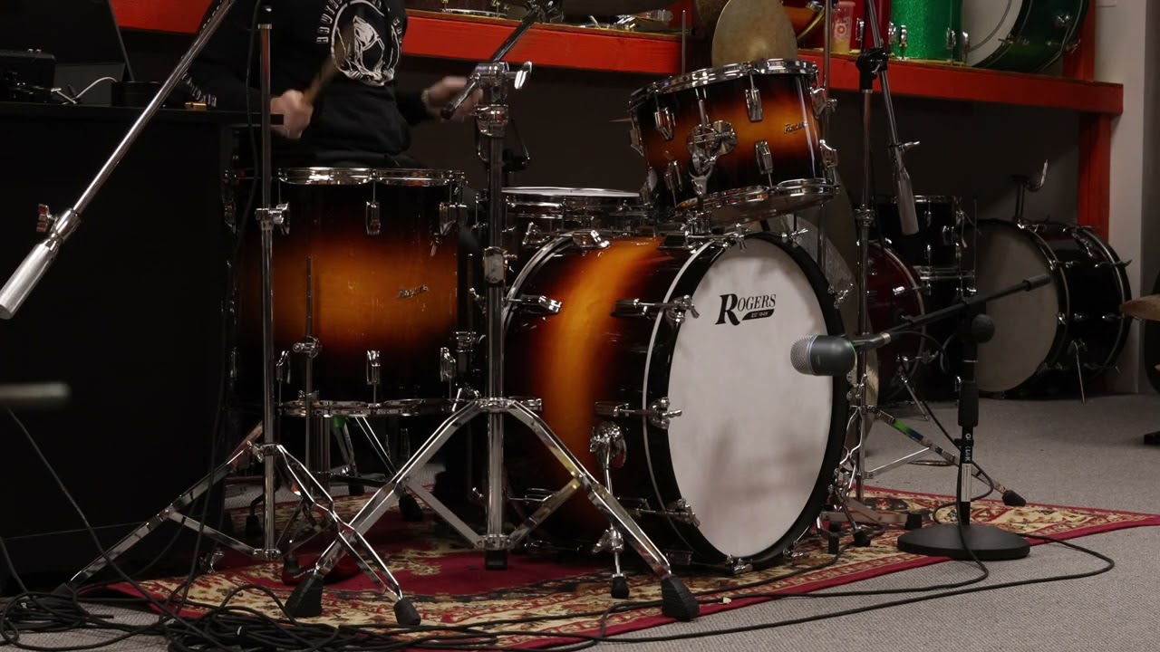 Rogers Sunburst Powertone Drum Set 14x22 9x13 and 16x16