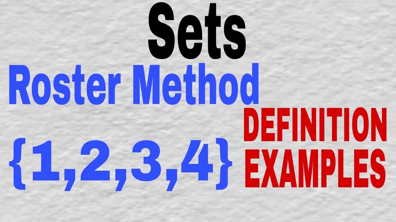Sets class 11 | what is Roster form | Roster Method | Set Theory | Examples | Viral Maths