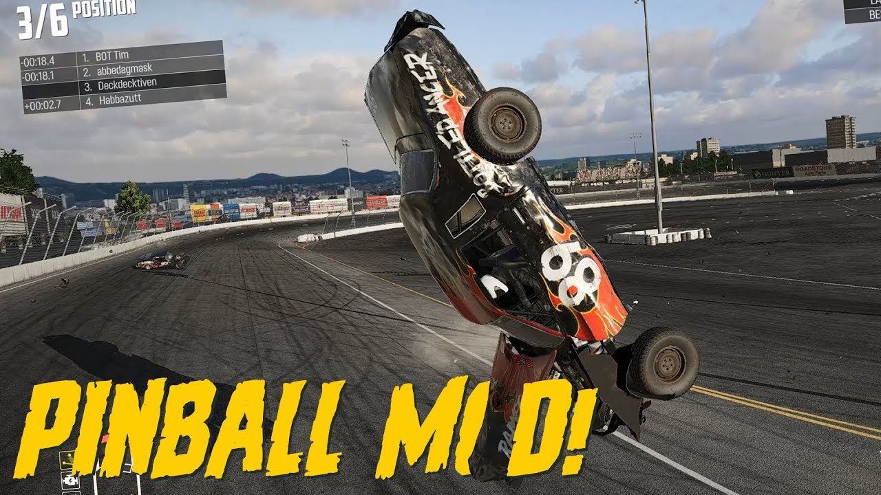 FLYGER UR ARENAN! | Wreckfest PINBALL MOD