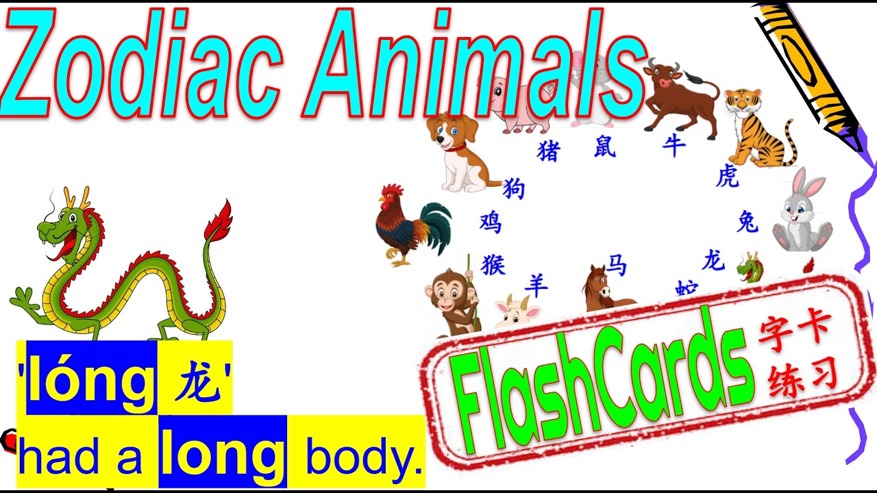 Flashcards-Chinese Zodiac Animals 十二生肖