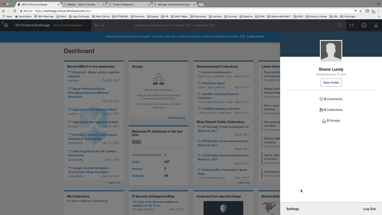 How to synchronise public x-Force exchange threat intelligence collections with QRadar