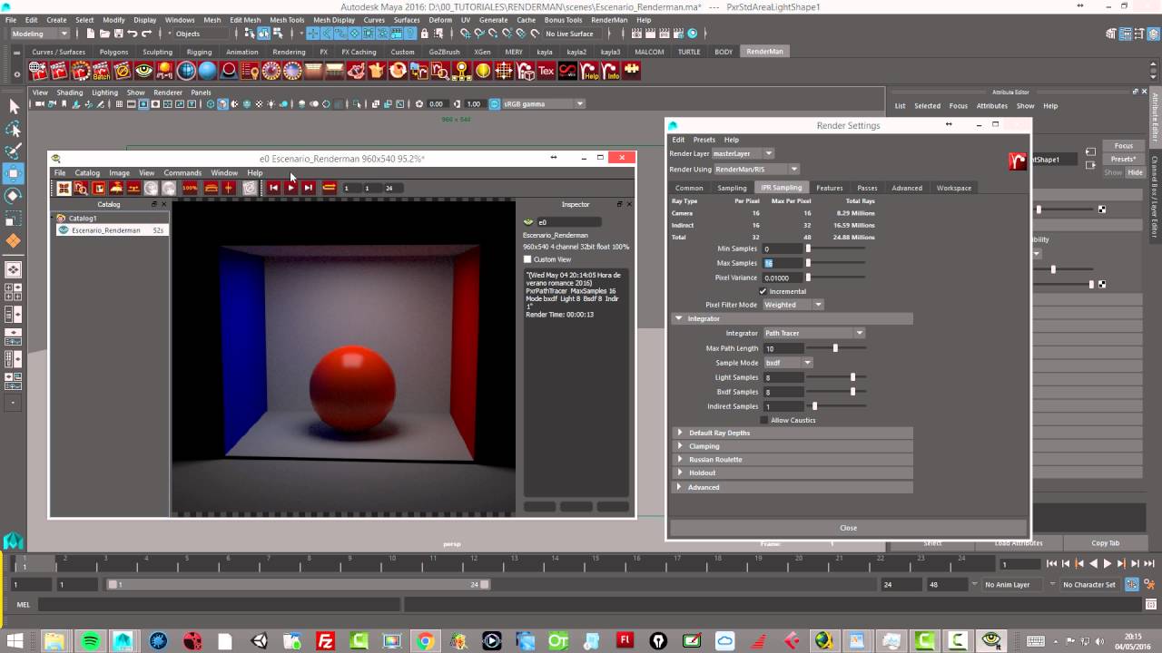 Maya primeros pasos con Renderman 01
