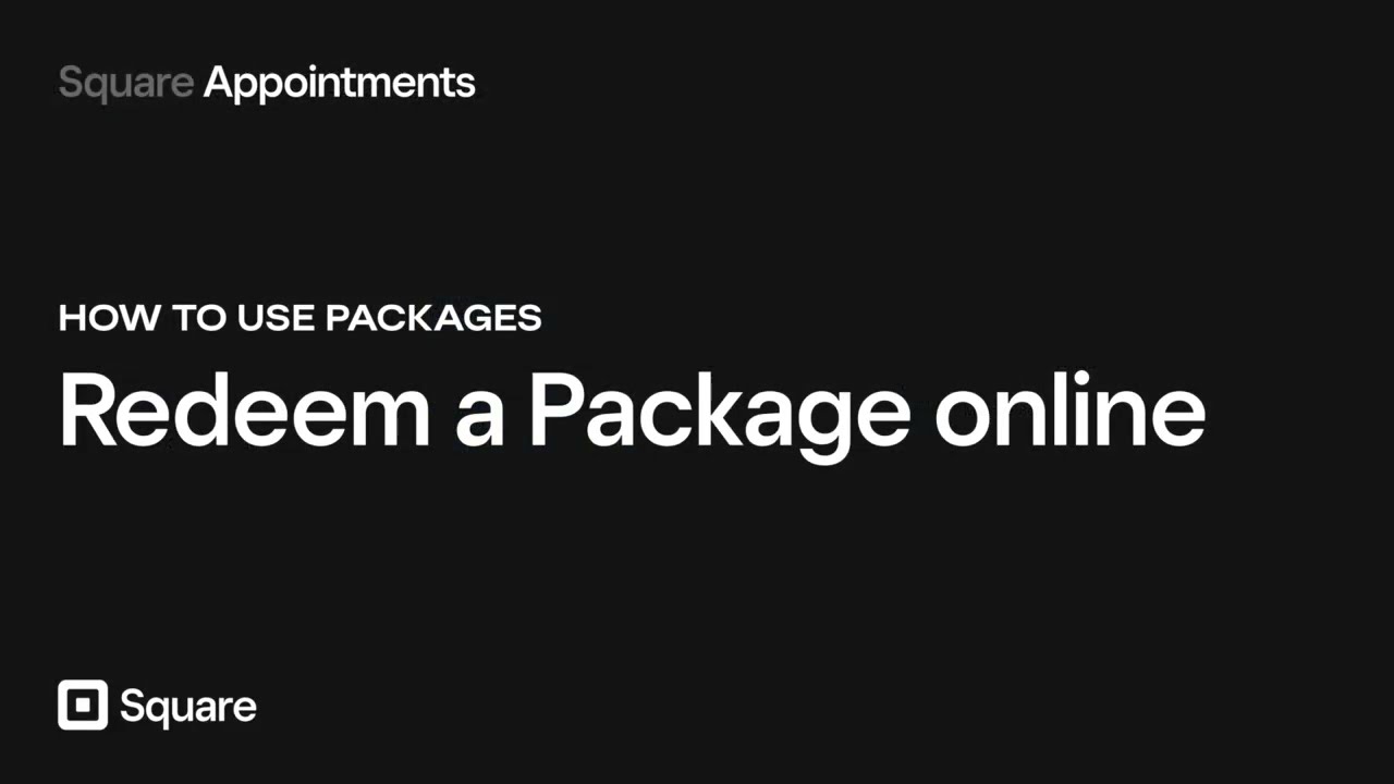 Redeem a package with Square Appointments
