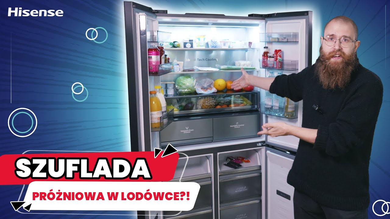 Szuflada PRÓŻNIOWA w lodówce do obudowy? Poznaj Hisense RQ768N4GBE