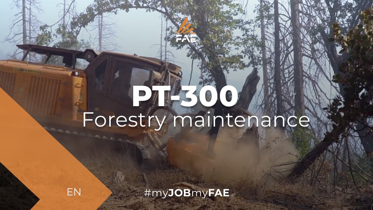 FAE PT-300 tracked carrier - Fuel Reduction and Forestry Mulching in Sierra Nevada Mountains (USA)