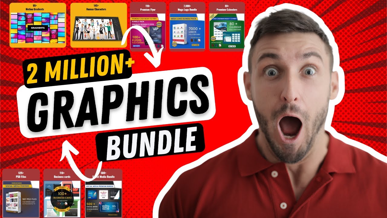 2 Million+ Editable Graphics Design Bundle Low Price 2023 | Life Time Access