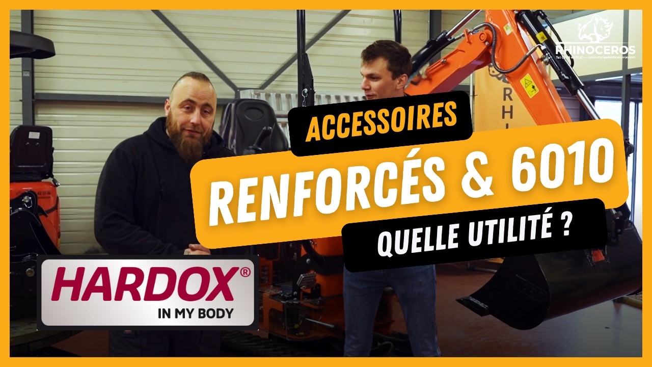 Accessoires renforcés pour Mini Pelle RHINOCEROS 1T : Idéal pros & location