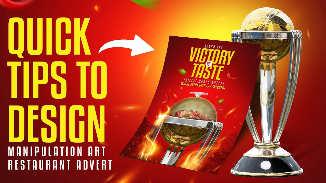 Quick tips to create restaurant advert / Speed art / Manipulation Art Photoshop Tutorial