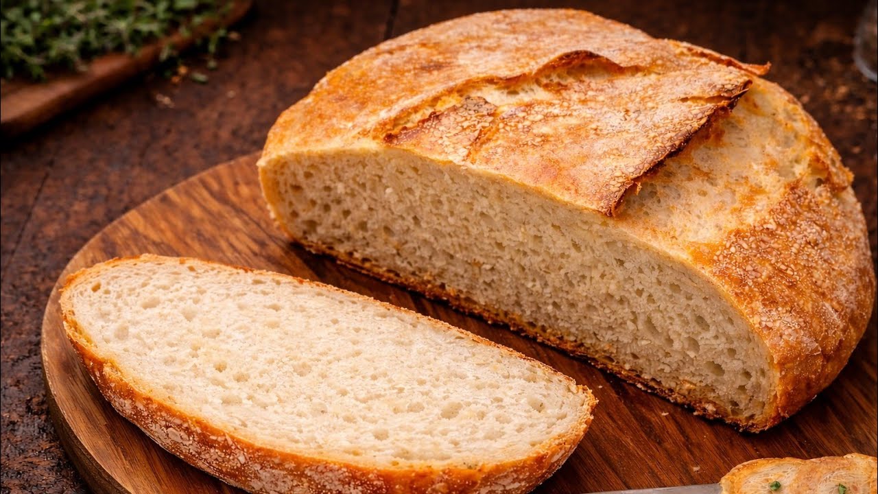 HLJEB-KRUH IZ ŠERPE-umjesite kuhačom bez po muke | BREAD from the pot