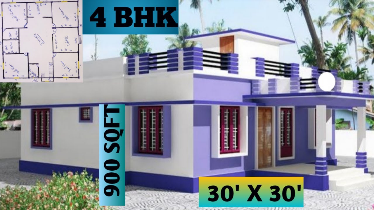 30X30 HOME PLAN//4BHK HOUSE DESIGN//ghar ka naksha//makan