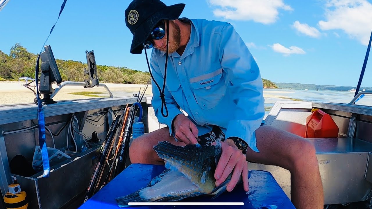Moreton Bay ISLAND CAMPING & Spearfishing Dirty & Clean Waters
