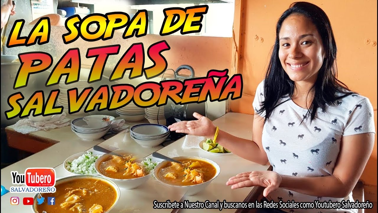 Sopa de Patas Salvadoreña en el mercado Tineti San Salvador El salvador