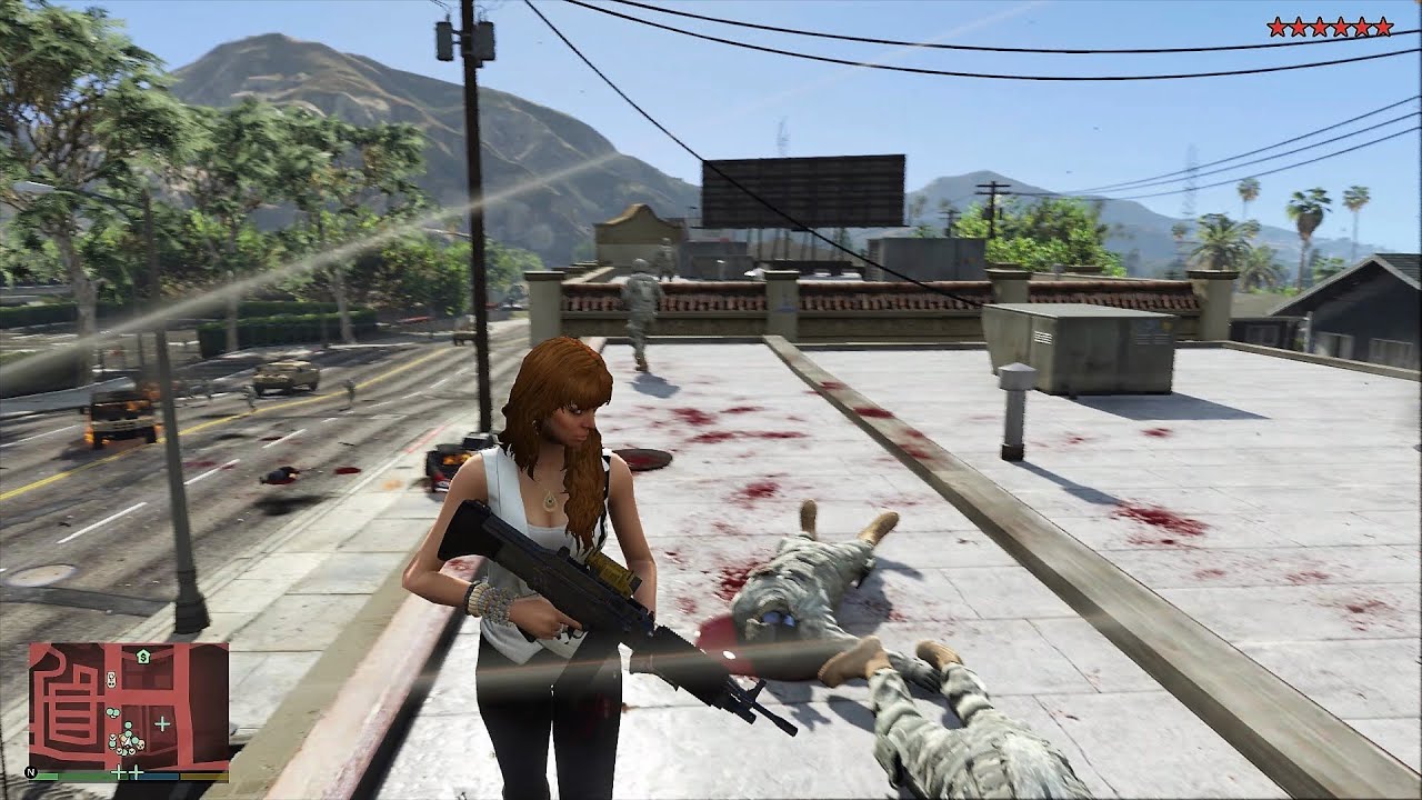 GTA 5 - Anita Mendoza's Ten Star Cop Battle At Aladdin&rsquo;s Cave