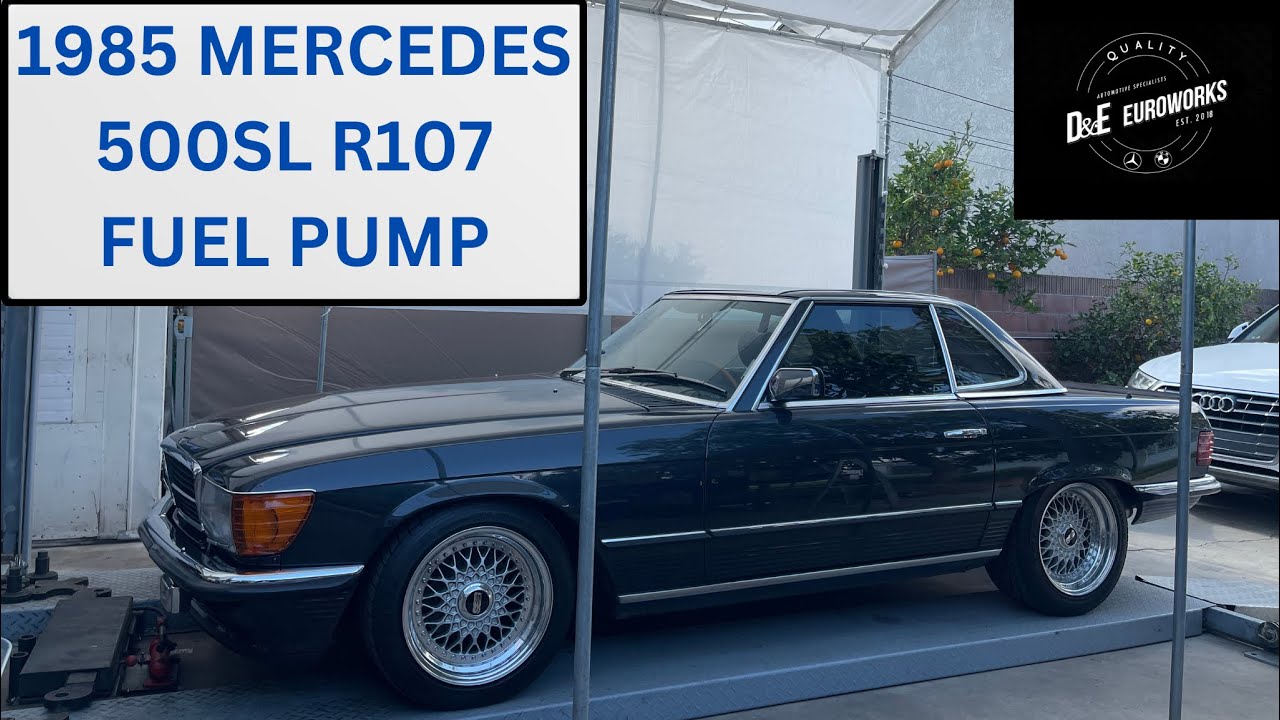 Fuel pump, Filter, Regulator, hoses 500SL Gorgeous 1985 Euro Market Mercedes-Benz R107 Tour. M117 5L