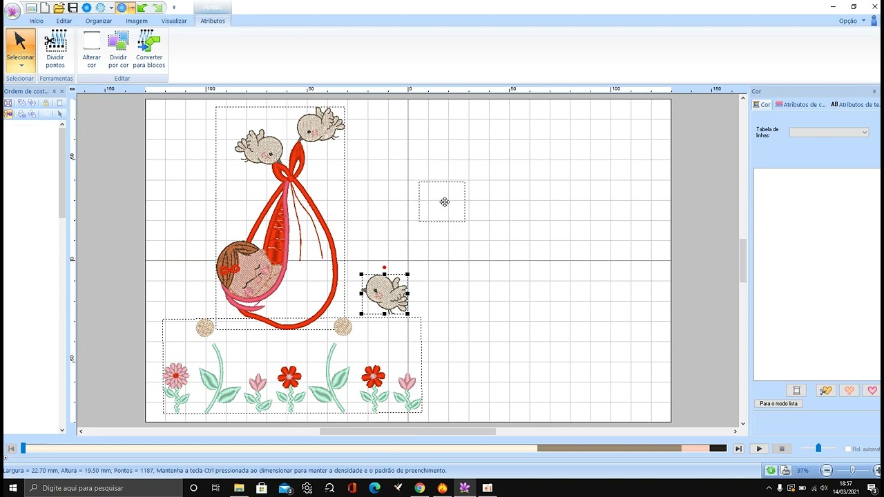 Como separar parte do desenho pelo pe design