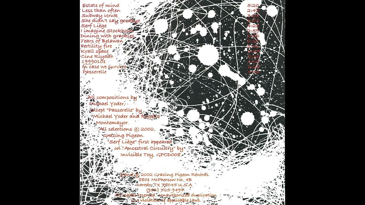 Michael Yoder - Estate of Mind (2001 CD)