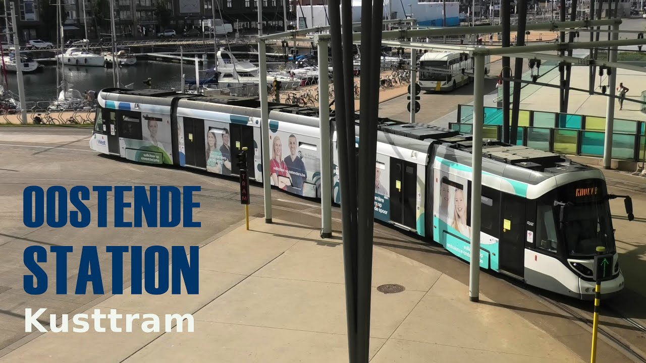 Oostende Station * Kusttram * Küstenstraßenbahn Ostende * Coastal Tram Belgium * De Lijn