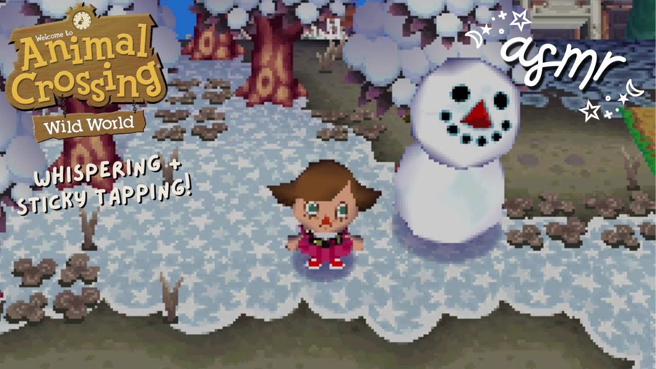 animal crossing wild world asmr 🎀 (whispering + sticky tapping)