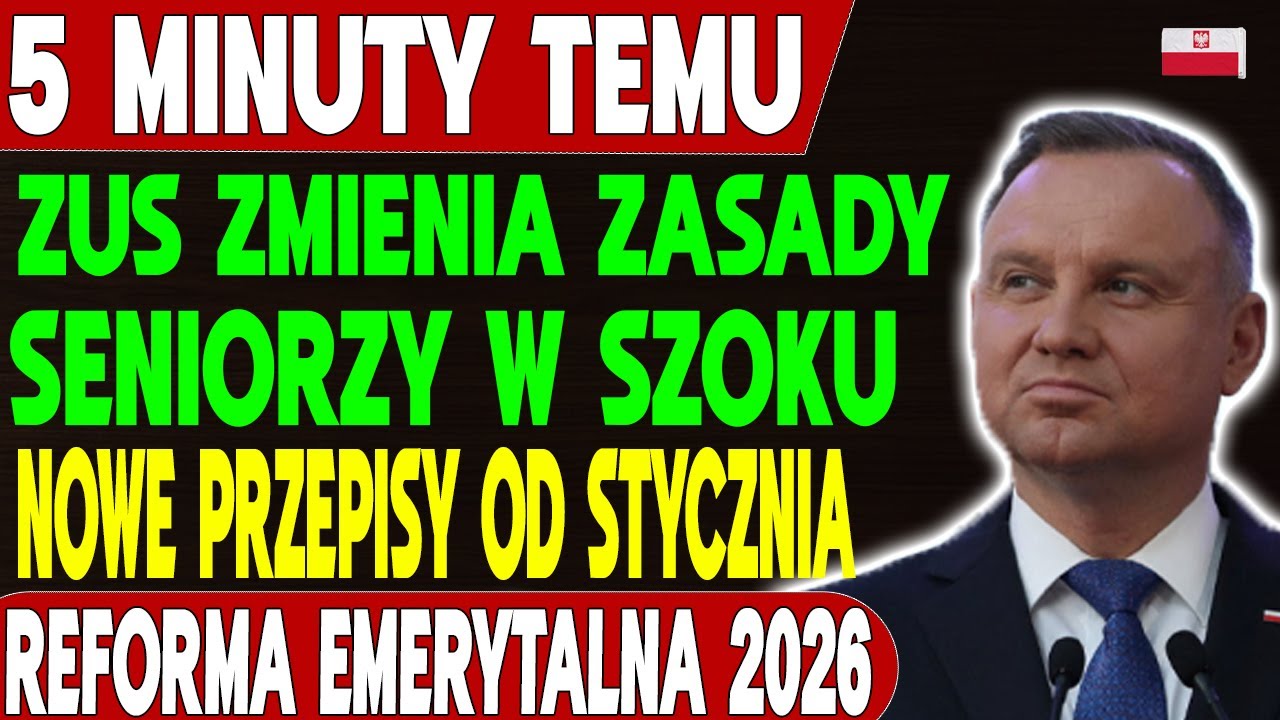 Reforma emerytalna 2026: ZUS wprowadza duże zmiany od stycznia &ndash; zaskoczeni seniorzy