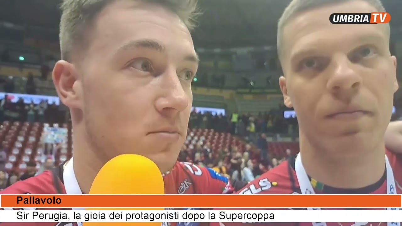 Sir Perugia, la gioia dei protagonisti dopo la Supercoppa   Umbria TV