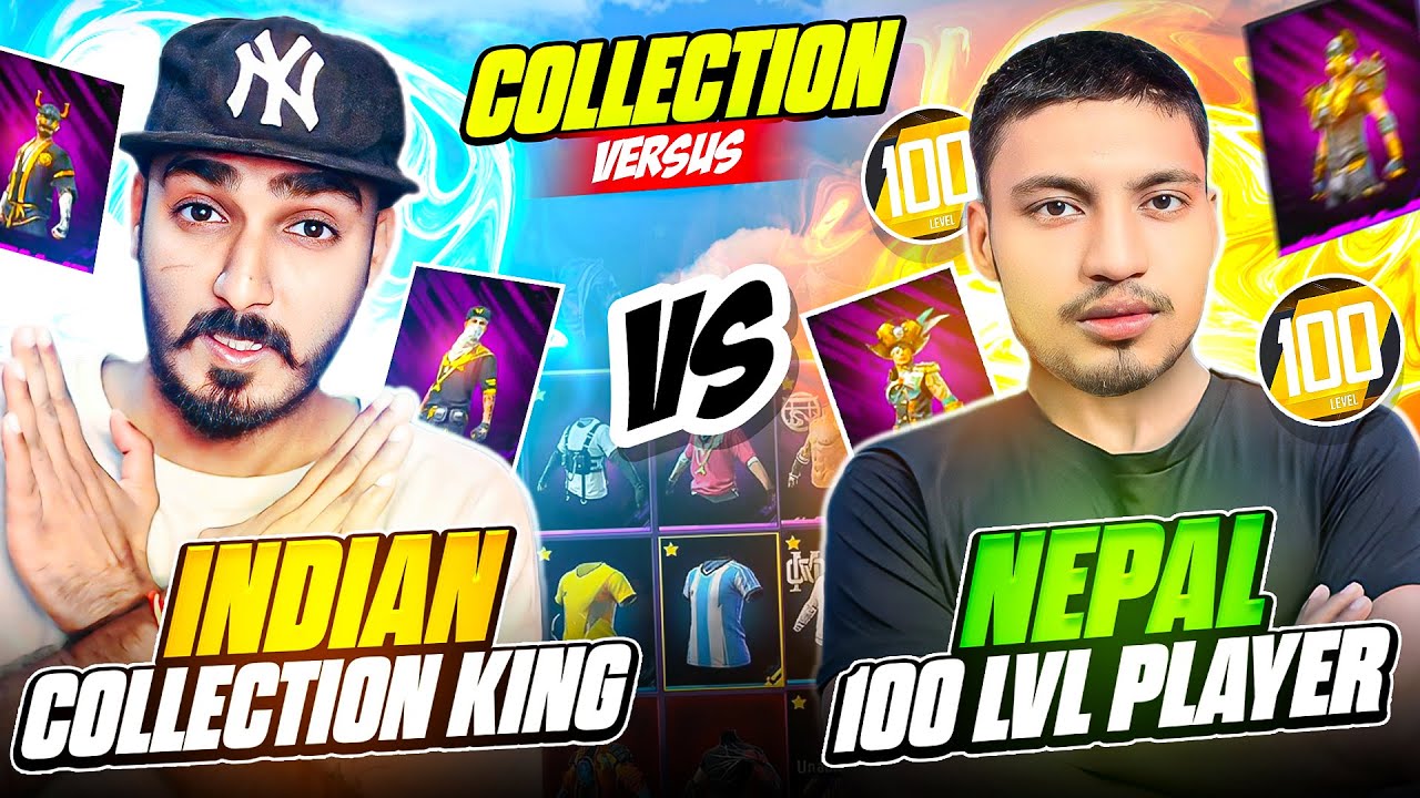 India Vs Nepal ❤️ AAWARA Vs Aadesh Gaming 100 Level Player Collection Versus 😱 Garena Free Fire Max