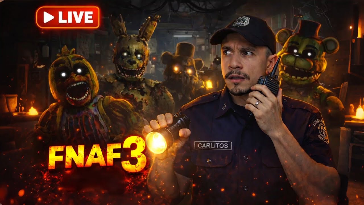 JOGANDO FNAF 3 - AO VIVO
