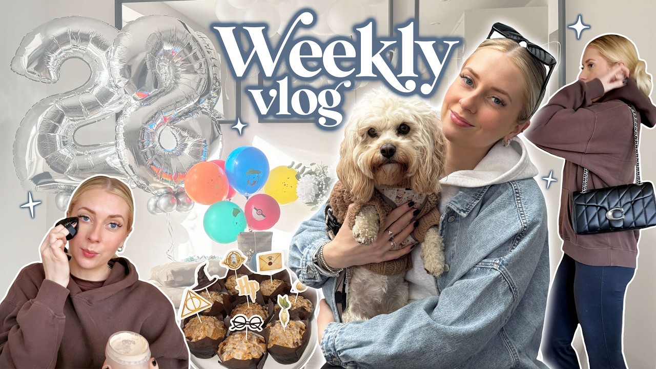birthday prep, 10 minute make-up routine and food shopping 🎂🛒