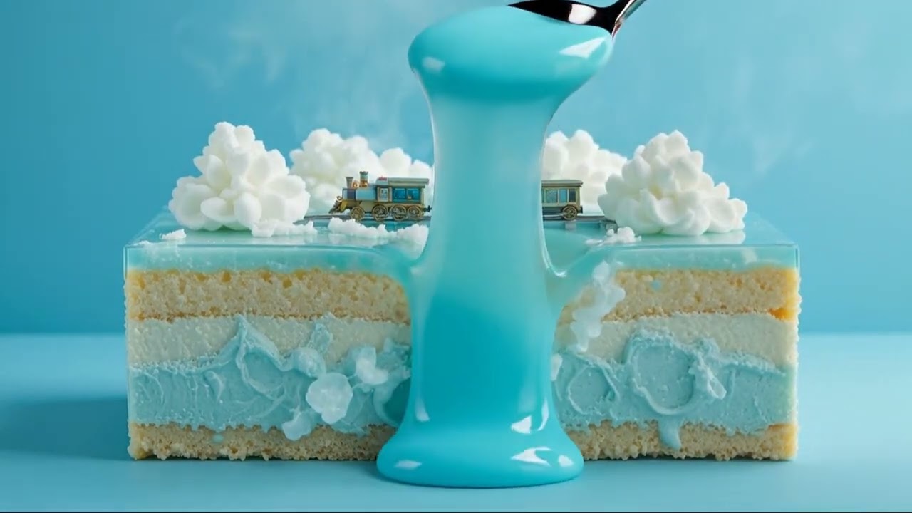 Sky Train Over Clouds Cake 🎂 