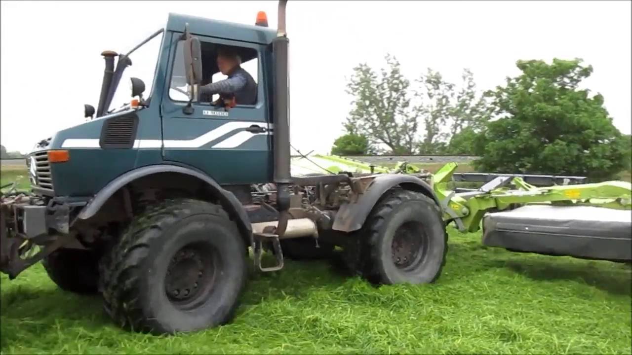 WIE FÄHRT ES MIT EINEM MB UNIMOG 1600 UND CLAAS DISCO 9100 C ??