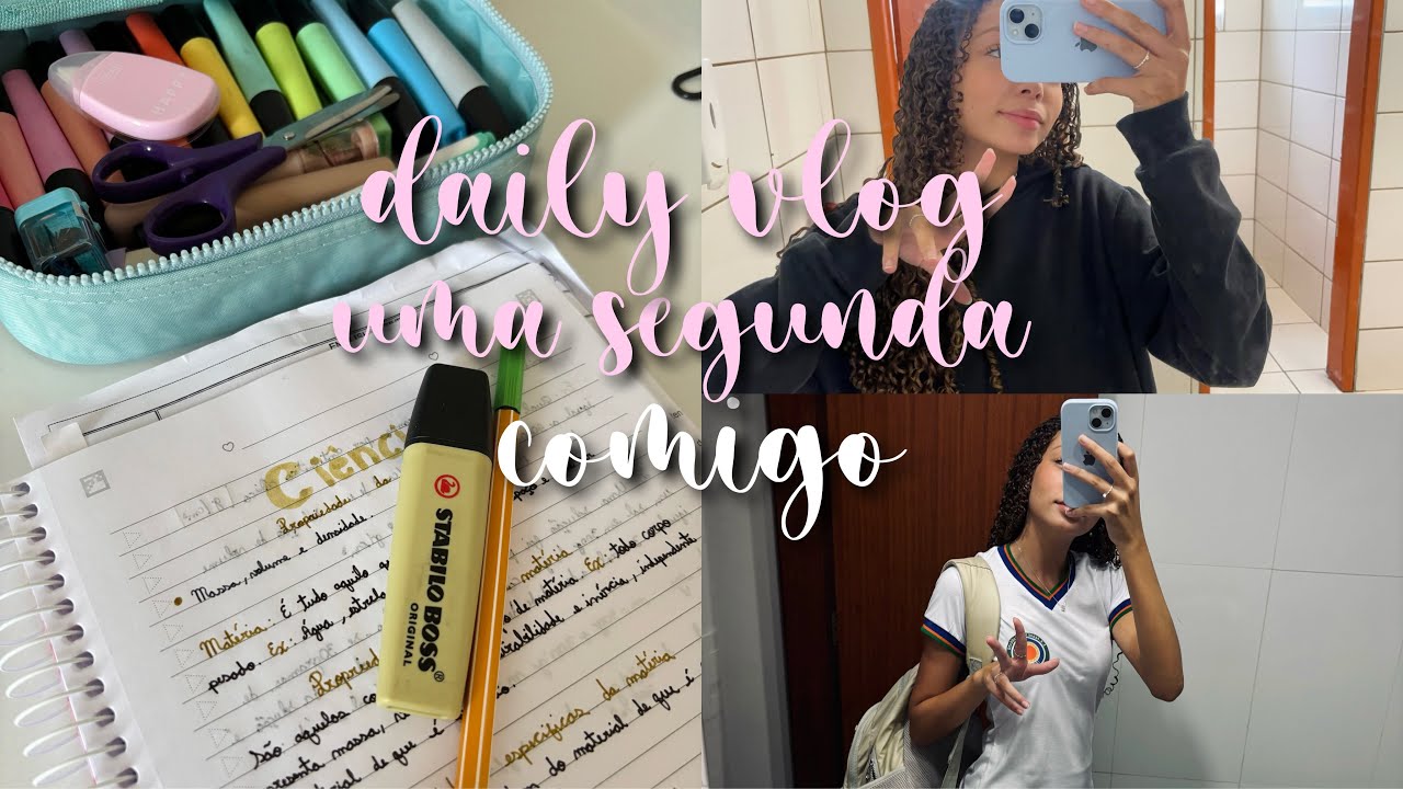 VLOG UM DIA COMIGO NA SEGUNDA| escola, autocuidado ✨