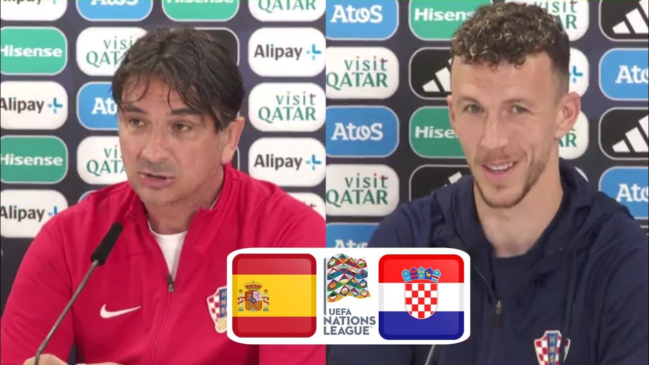 Zlatko Dalić i Ivan Perišić finale Lige nacija na konferenciji za novinare uoči Hrvatska- Španjolska