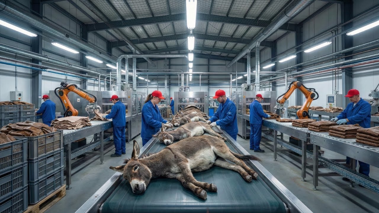 Inside a Modern Donkey Leather Factory: From Donkey Hide to Leather Jacket (Full Process)