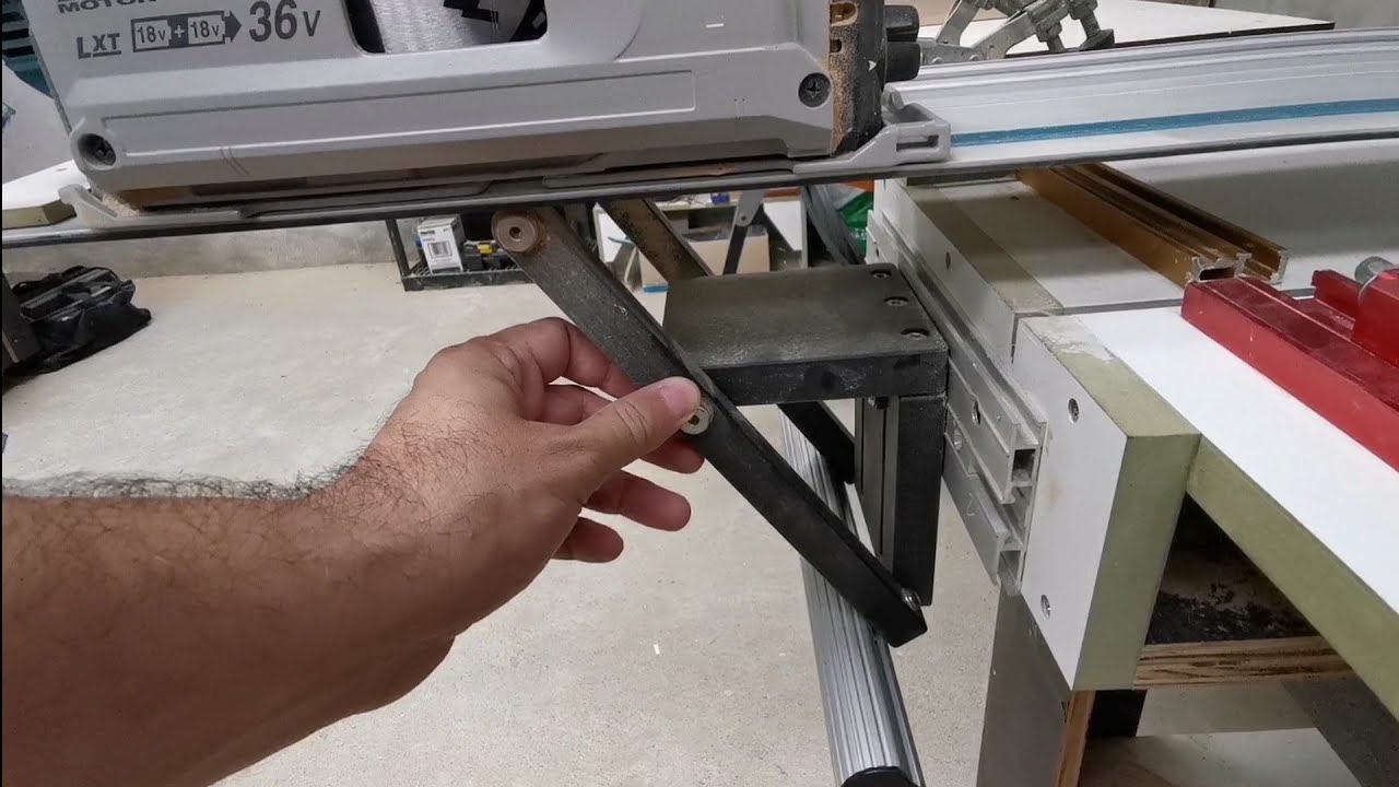 Sistema de elevação para bancada da sp6000 e dsp600z em detalhes - serras de trilho