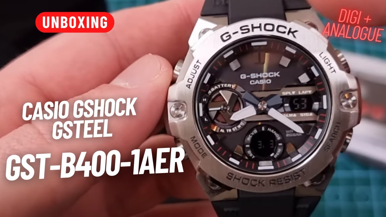 UNBOXING: CASIO GSHOCK GST-B400-1AER (BEST RUBBER BAND GSTEEL YET?)