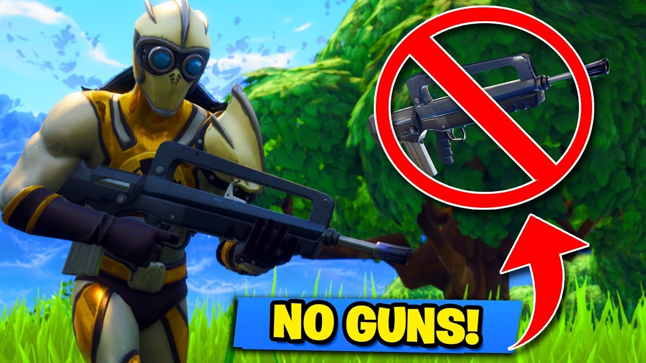 NO GUN CHALLENGE!!! - Fortnite: Battle Royale!