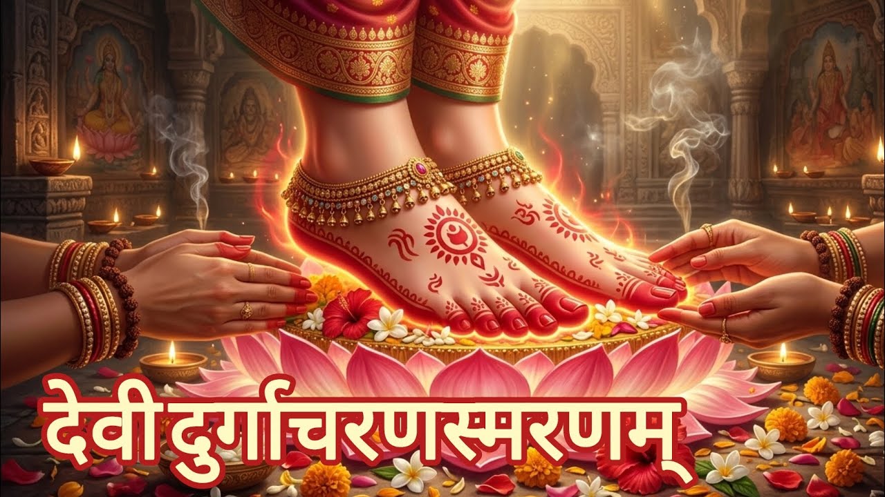 देवी दुर्गाचरणस्मरणम् | Devi Durga Charana Smaranam | Powerful Devi Stotra | Maa Durga Bhakti Mantra