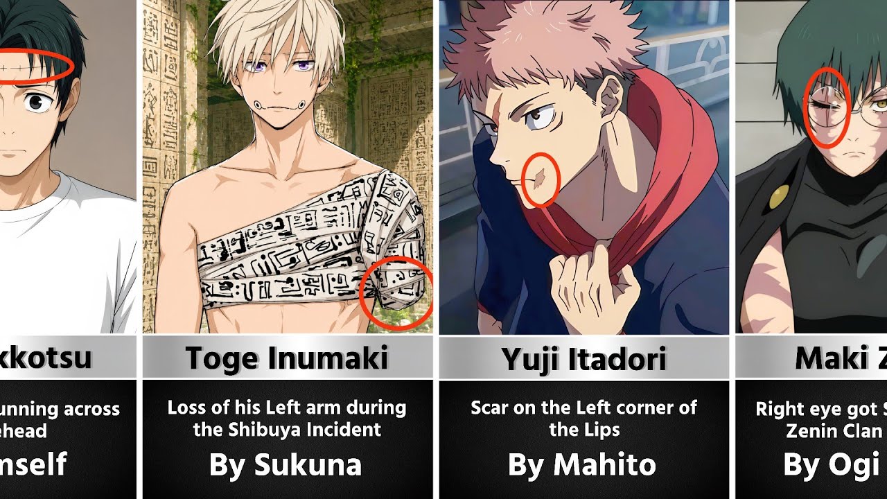 Jujutsu Kaisen Every Characters Scars and Injuries