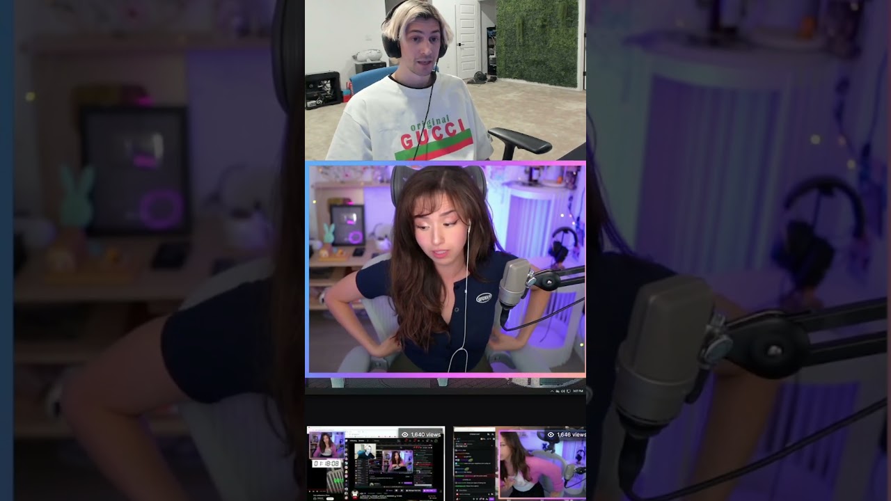 xQc reacts to Pokimane address Valkyrae Kick dms... 😮