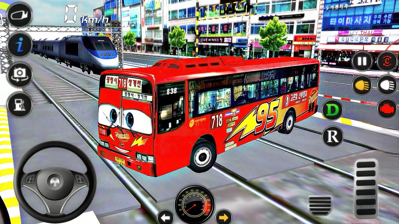 McQueen Bus Drive & Park Simulator || 3D Driving Class || Car Games