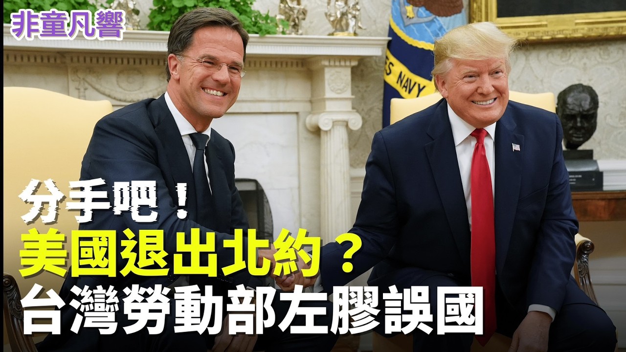 ［直播］左到無邊的勞動部，要再剝削台灣重症家庭，每次聘人要再付19萬。移工逃逸也要再付19萬！為什麼？川普退出北約？同志我們在此分手！需經哪些程序退出北約？｜2026.4.9【非童凡響】」的副本